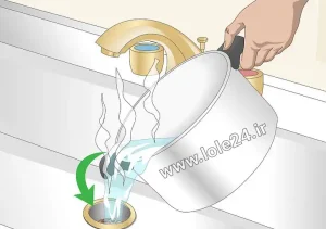 باز کردن لوله فاضلاب با اب جوش